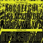 Custom Name and Number Personalized Soccer Uniform Jersey in Black Neon Yellow Sublimation Design Personalized Black Neon