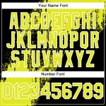 Personalized 3D Black Yellow White Abstract Brush Stroke Softball Jersey Unisex Two-Button Personalized Black Neon Yellow-White