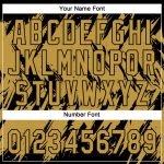 Personalized Black Gold 3D Abstract Sharp Shape Unisex Softball Jersey - Two-Button Design Personalized Black Old Gold 3D