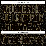 Personalized Black Gold 3D Abstract Splatter Ink Baseball Jersey for Men Personalized Black Old Gold 3D Abstract Splatter