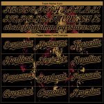 Custom American Flag Skull Baseball Jersey Personalized with Name & Number - Black & Gold Patriotic Design Personalized Black