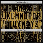 Personalized Black Gold 3D Dripping Splatter Art Baseball Jersey for Custom Style Personalized Black Old Gold 3D Dripping