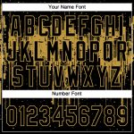 Personalized Black Gold 3D Dripping Splatter Softball Jersey Unisex Two-Button Personalized Black Old Gold 3D Dripping Splatter