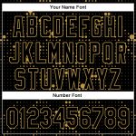 Personalized Black Gold 3D Geometric Dots Baseball Jersey for Men and Women Personalized Black Old Gold 3D Geometric Halftone