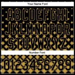 Custom Black and Old Gold 3D Geometric Baseball Jersey for Men Personalized Black Old Gold 3D Geometric Shapes Baseball Jersey