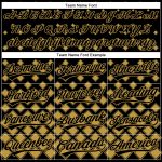 Custom Black and Old Gold 3D Geometric Baseball Jersey for Men Personalized Black Old Gold 3D Geometric Shapes Baseball Jersey