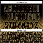 Personalized Black Gold 3D Gradient Lines Baseball Jersey for Men and Women Personalized Black Old Gold 3D Gradient Lines