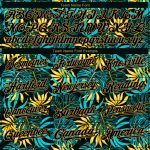 Personalized 3D Hawaii Tropical Palm Leaves Baseball Jersey - Black Old Gold Design Personalized Black Old Gold 3D Hawaii