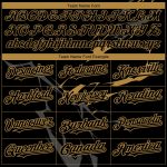 Personalized 3D Lightning Baseball Jersey - Black & Old Gold Design Personalized Black Old Gold 3D Lightning Baseball Jersey