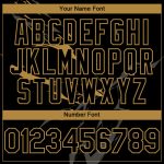 Personalized 3D Lightning Baseball Jersey - Black & Old Gold Design Personalized Black Old Gold 3D Lightning Baseball Jersey