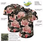 Custom Black Gold 3D Northeast China Flower Baseball Jersey - Personalized Style Personalized Black Old Gold 3D Northeast