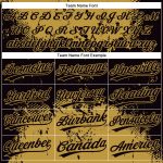 Custom Name & Number Softball Jersey - Personalized Black & Gold 3D Abstract Grunge Pattern Unisex Two-Button Design Personalized