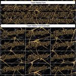 Custom Name and Number Performance T-Shirt, Personalized Black and Gold 3D Abstract Network Design Personalized Black Old