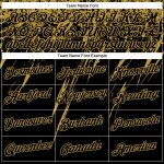 Personalized 3D Pattern Performance T-Shirt in Black Old Gold Abstract Design with Sharp Shape Personalized Black Old Gold
