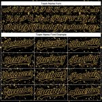 Custom Name and Number Personalized Baseball Jersey with Black and Gold 3D Pattern Splatter Design Personalized Black Old