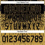 Personalized 3D Pattern Black Old Gold Abstract Wave Baseball Jersey Custom Name & Number Authentic Team Personalized Black