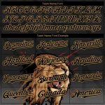 Custom Name and Number Animal Lion 3D Pattern Baseball Jersey - Personalized Black and Old Gold Team Design Personalized