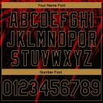 Custom Name & Number Basketball Jersey - Personalized Black & Gold 3D Pattern Design, Authentic Team Apparel Personalized