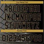 Custom Name and Number Polo Shirt for Billiards - Personalized Black and Old Gold 3D Pattern Design Performance Shirt Personalized