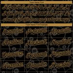 Custom Name & Number Personalized 3D Pattern Black & Old Gold Billiards Snooker Jersey - 8 Ball Baseball Team Personalized
