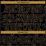 Custom Name & Number Personalized 3D Pattern Black & Old Gold Billiards Snooker Jersey - 8 Ball Baseball Team Personalized