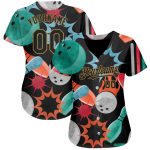 Personalized Black and Gold 3D Pattern Bowling Baseball Jersey - Authentic Design Personalized Black Old Gold 3D Pattern