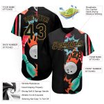 Custom Name and Number Bowling Baseball Jersey - Personalized Black Old Gold 3D Pattern Design for Teams Personalized Black