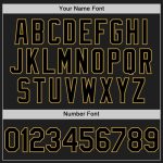 Personalized Custom Name and Number Black Old Gold 3D Confetti Baseball Jersey Personalized Black Old Gold 3D Pattern Design