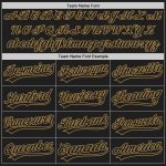 Customizable Black and Gold 3D Pattern Baseball Jersey with Personalized Name and Number Personalized Black Old Gold 3D Pattern