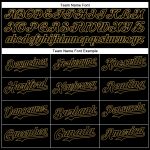 Custom Name and Number Personalized Black and Gold 3D Stripes Baseball Jersey - Authentic Team Apparel Personalized Black