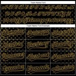 Custom Name and Number Personalized Black and Gold 3D Geometric Stars Baseball Jersey Personalized Black Old Gold 3D Pattern