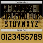 Custom Name and Number Authentic Baseball Jersey, Personalized 3D Gradient Black Old Gold Square Pattern Design Personalized