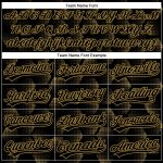 Custom Black Gold 3D Geometric Pattern Baseball Jersey with Personalized Name and Number Personalized Black Old Gold 3D Pattern