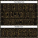 Personalized 3D Pattern Hearts Baseball Jersey Custom Name and Number - Black Old Gold Team Apparel Personalized Black Old