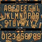 Custom Oktoberfest Beer Festival T-Shirt with Name and Number, Personalized Black and Gold 3D Pattern Design, Performance Shirt