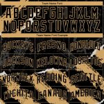 Custom Name and Number Authentic Basketball Jersey with 3D Torn Paper Style Black and Old Gold Pattern Personalized Black