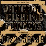 Custom Basketball Jersey with Personalized Name, Number, Black and Gold 3D Torn Paper Design Personalized Black Old Gold