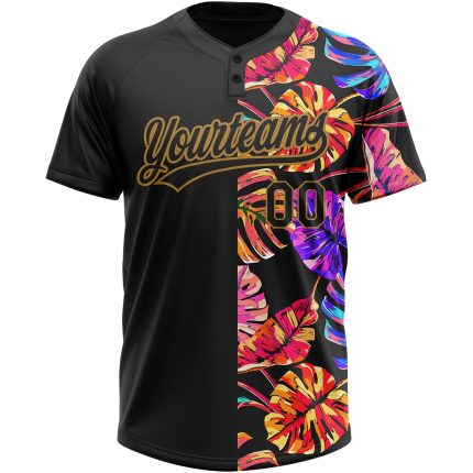 Custom Name and Number Hawaii Tropical Palm Leaves 3D Pattern Jersey - Personalized Unisex Softball Team Gear Personalized