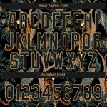 Custom Name and Number Personalized Black Gold 3D Tiger Peacock Unisex Softball Jersey - Two-Button Design Personalized Black