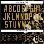 Custom Name and Number Personalized Black and Gold 3D Skull Plant Baseball Jersey - Authentic Fashion Team Apparel Personalized