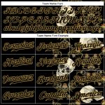Custom Name and Number Personalized Black and Gold 3D Skull Plant Baseball Jersey - Authentic Fashion Team Apparel Personalized