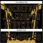 Personalized Black Gold 3D Baseball Jersey with Sharp Edges, Custom Design Personalized Black Old Gold 3D Side Sharp Edges