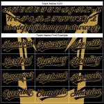 Personalized Black Gold 3D Baseball Jersey with Sharp Edges, Custom Design Personalized Black Old Gold 3D Side Sharp Edges