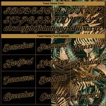 Personalized Tropical Hawaii Palm Leaves Basketball Jersey - Black Old Gold 3D Style Personalized Black Old Gold 3D Tropical