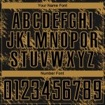 Personalized Black Gold Abstract Grunge Art Soccer Jersey Uniform Personalized Black Old Gold Abstract Grunge Art Sublimation