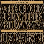 Custom Name Number Black Gold Abstract Hexagon Soccer Jersey Uniform Personalized Personalized Black Old Gold Abstract Hexagon