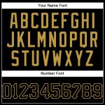 Personalized Black Gold Authentic Baseball Jersey for Men and Women Personalized Black Old Gold Authentic Baseball Jersey