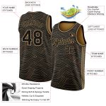 Customizable Black and Old Gold City Edition Basketball Jersey with Name and Number - Authentic Team Gear Personalized Black