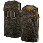 Customizable Black and Old Gold City Edition Basketball Jersey with Name and Number - Authentic Team Gear Personalized Black