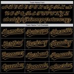 Custom Name and Number Vintage Black and Gold Baseball Jersey - Personalized Authentic Team Apparel Personalized Black Old